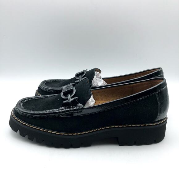 DONALD PLINER Women's Helio Loafer Size 7.5 Black Calf Suede NIB - Picture 6 of 12